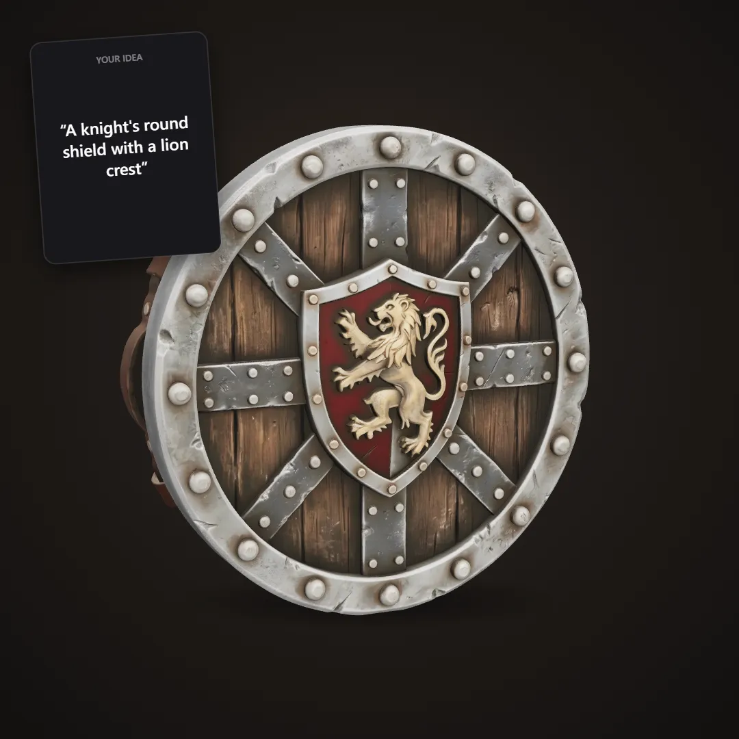 Lion crest shield prop