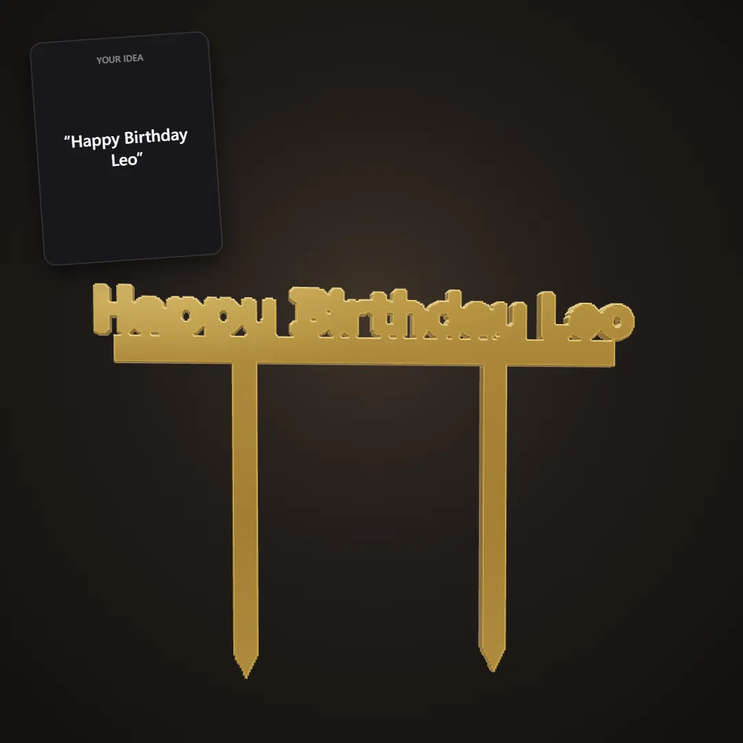 Birthday cake topper