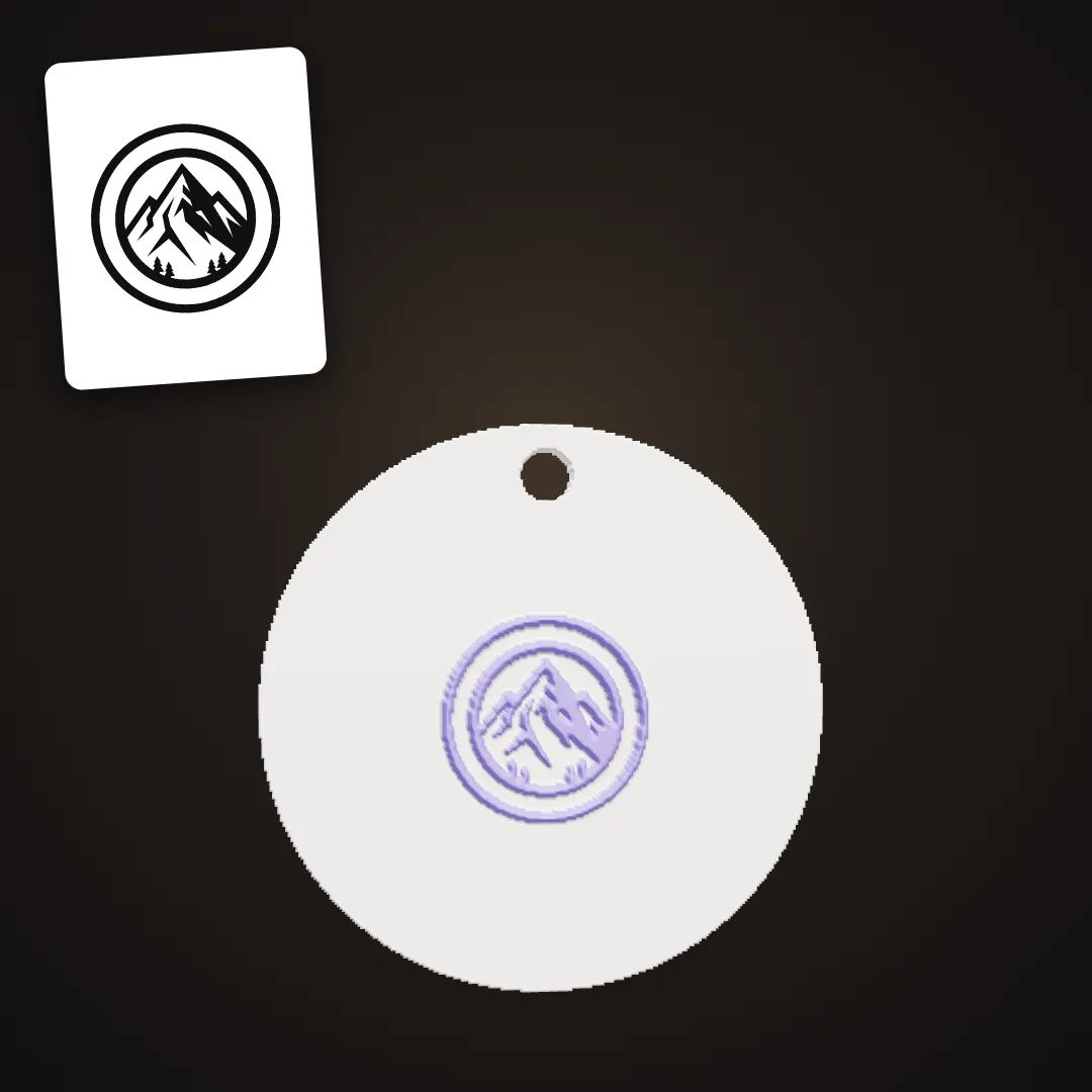 Mountain logo keychain