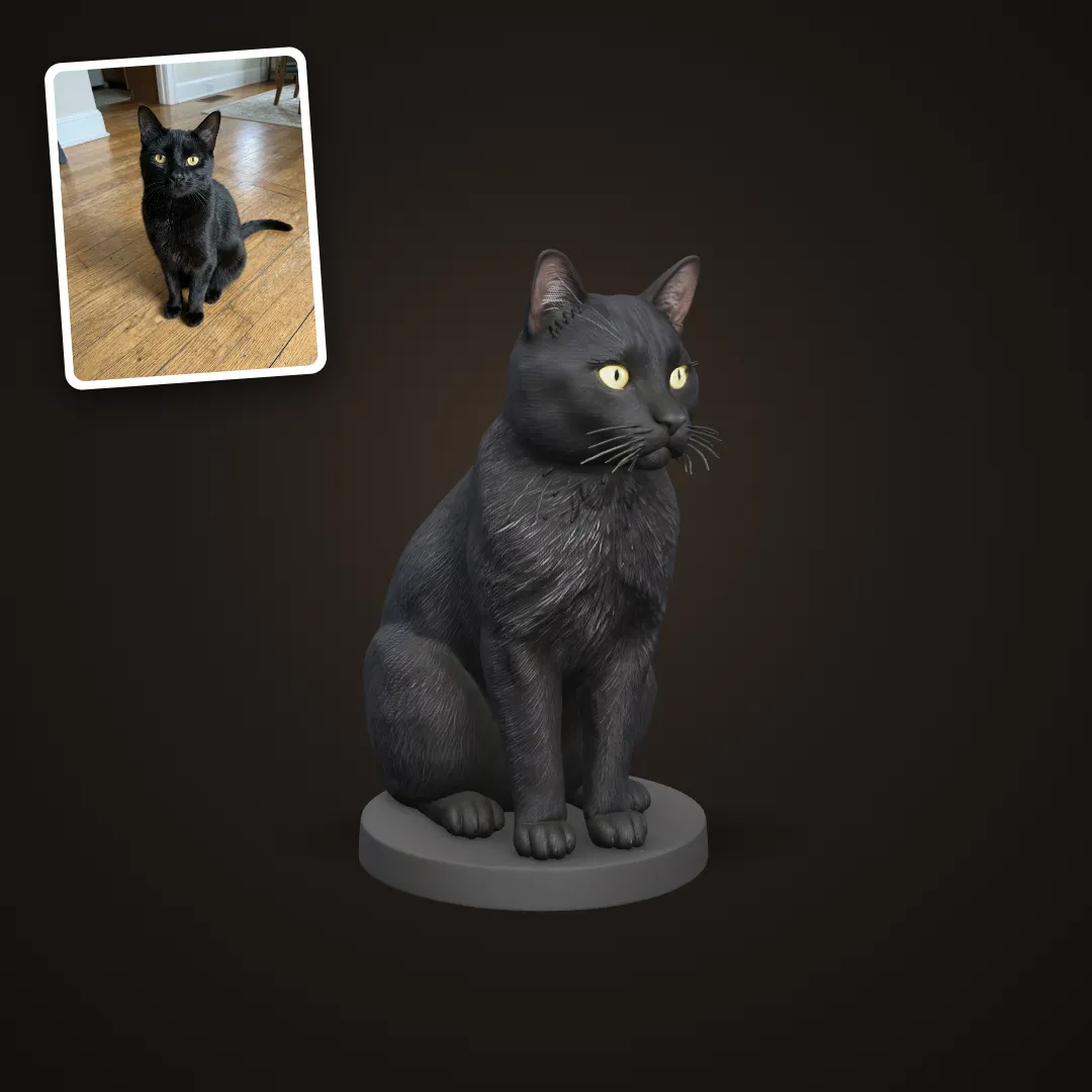 Black cat figurine