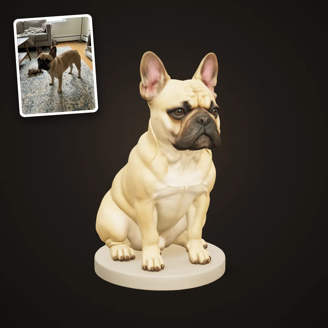 French bulldog figurine