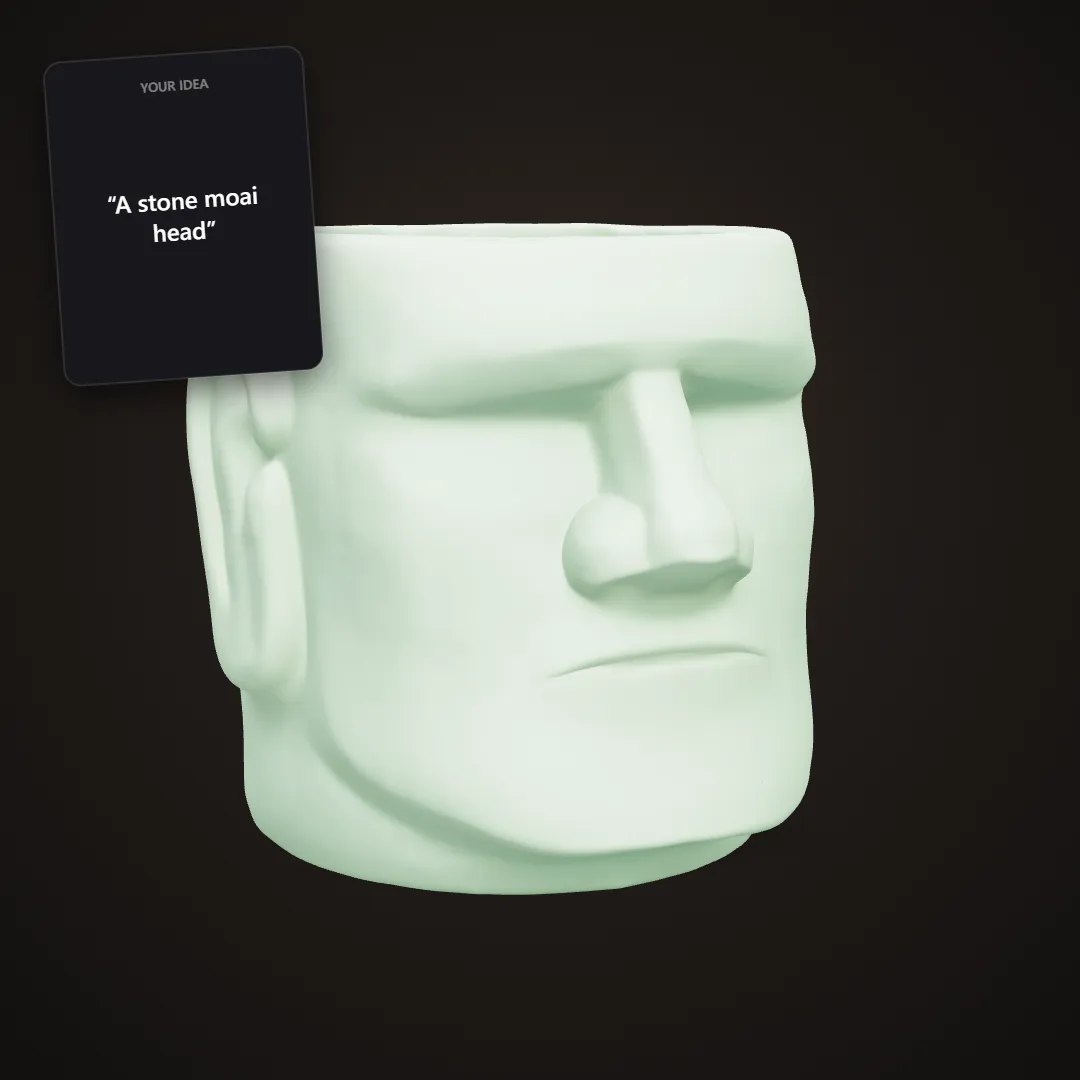 Moai head planter