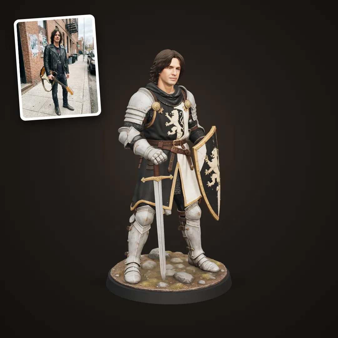 Guitarist as a knight