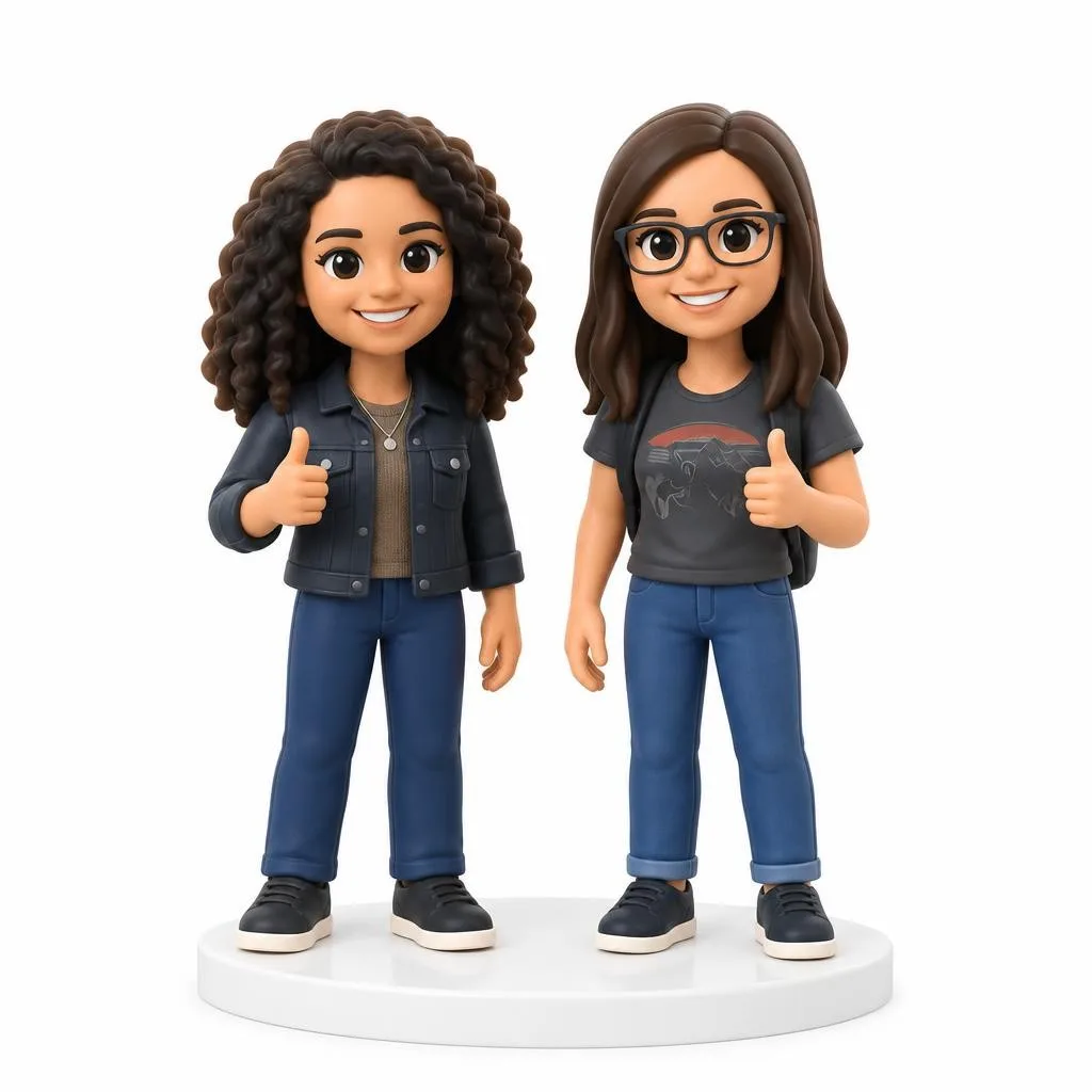 Friends Figurine: Stylized design example