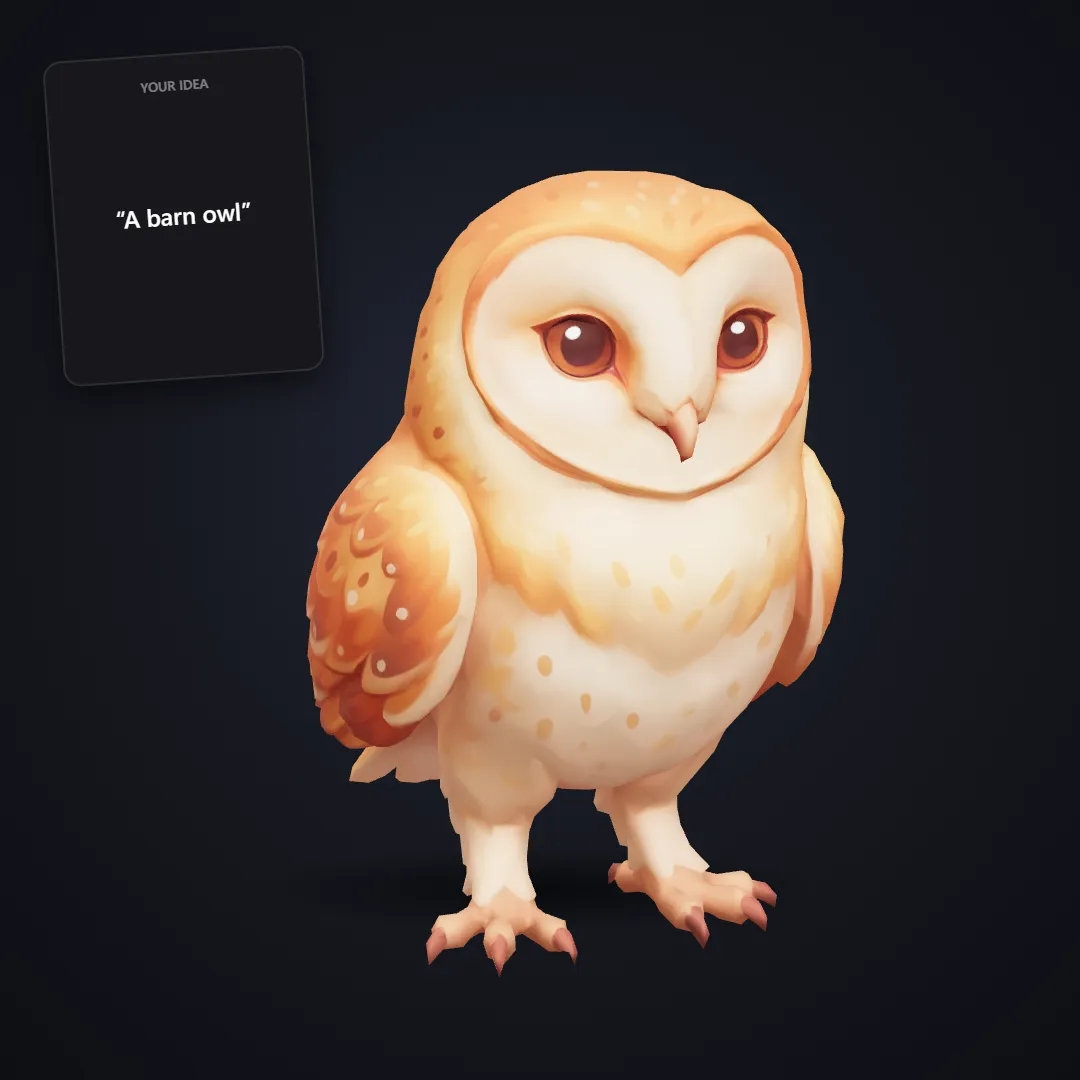 Hand-painted barn owl