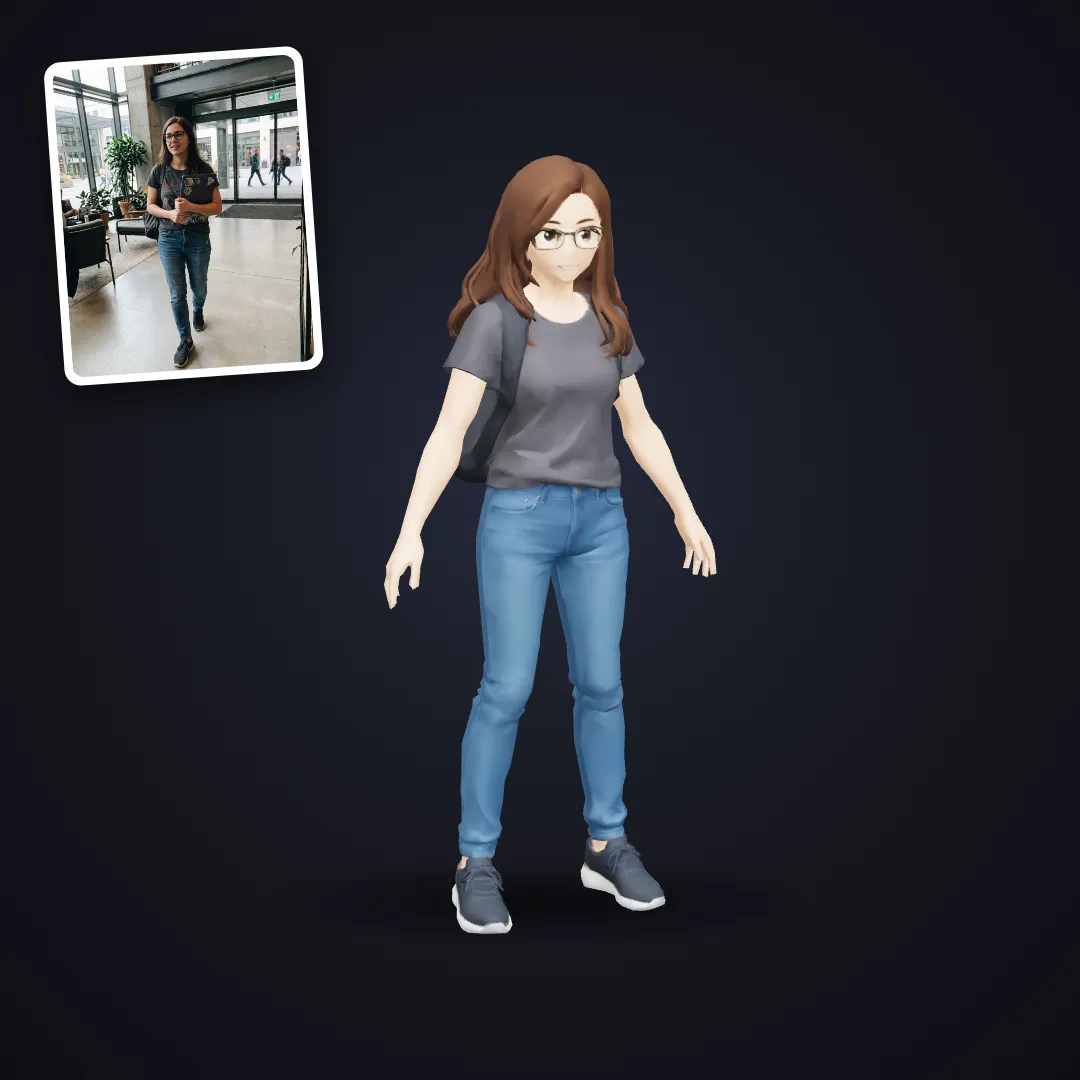 Developer as an anime game character