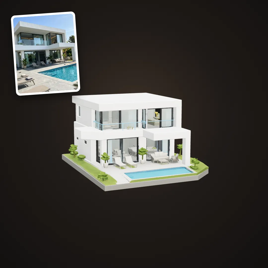 Modern villa miniature