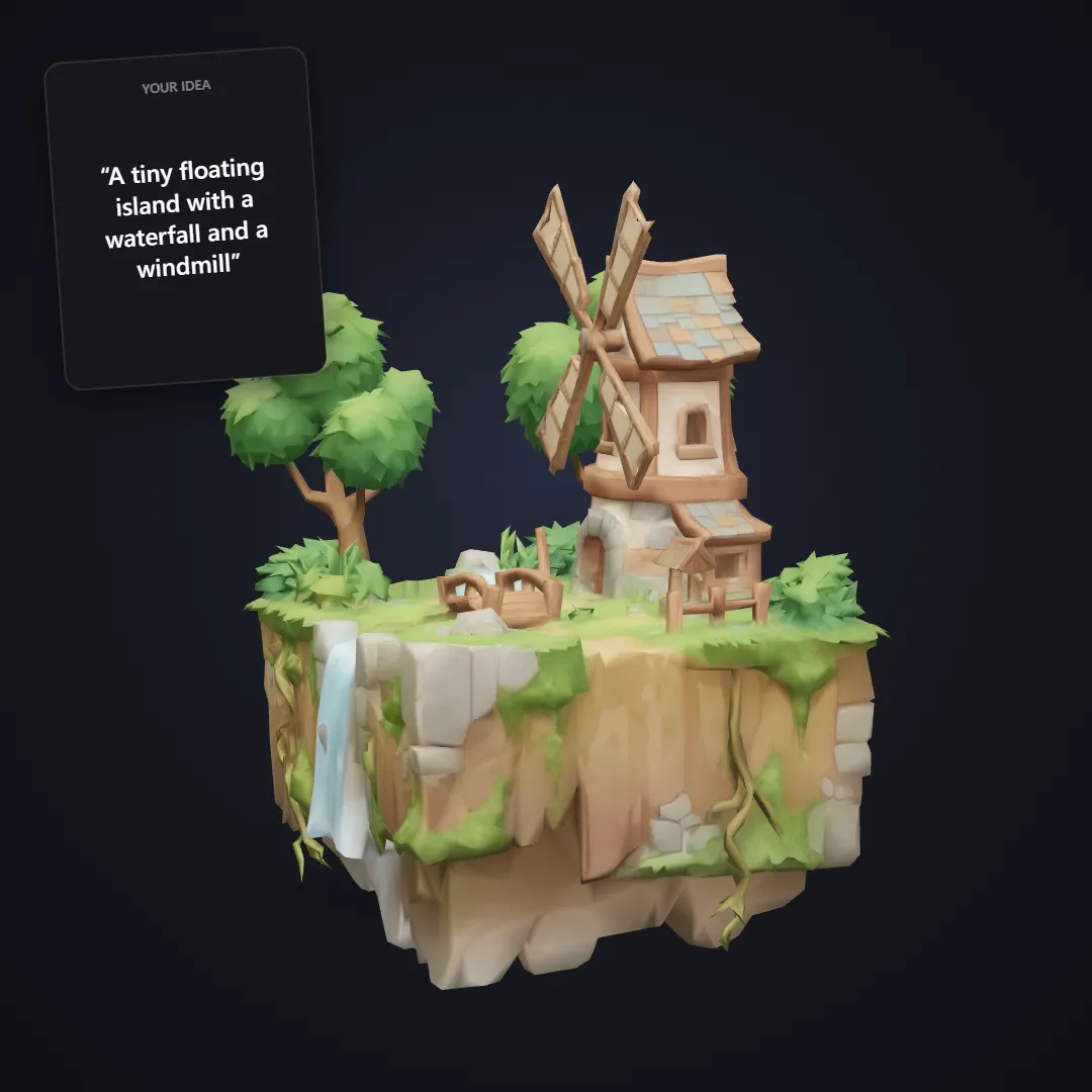Floating island diorama