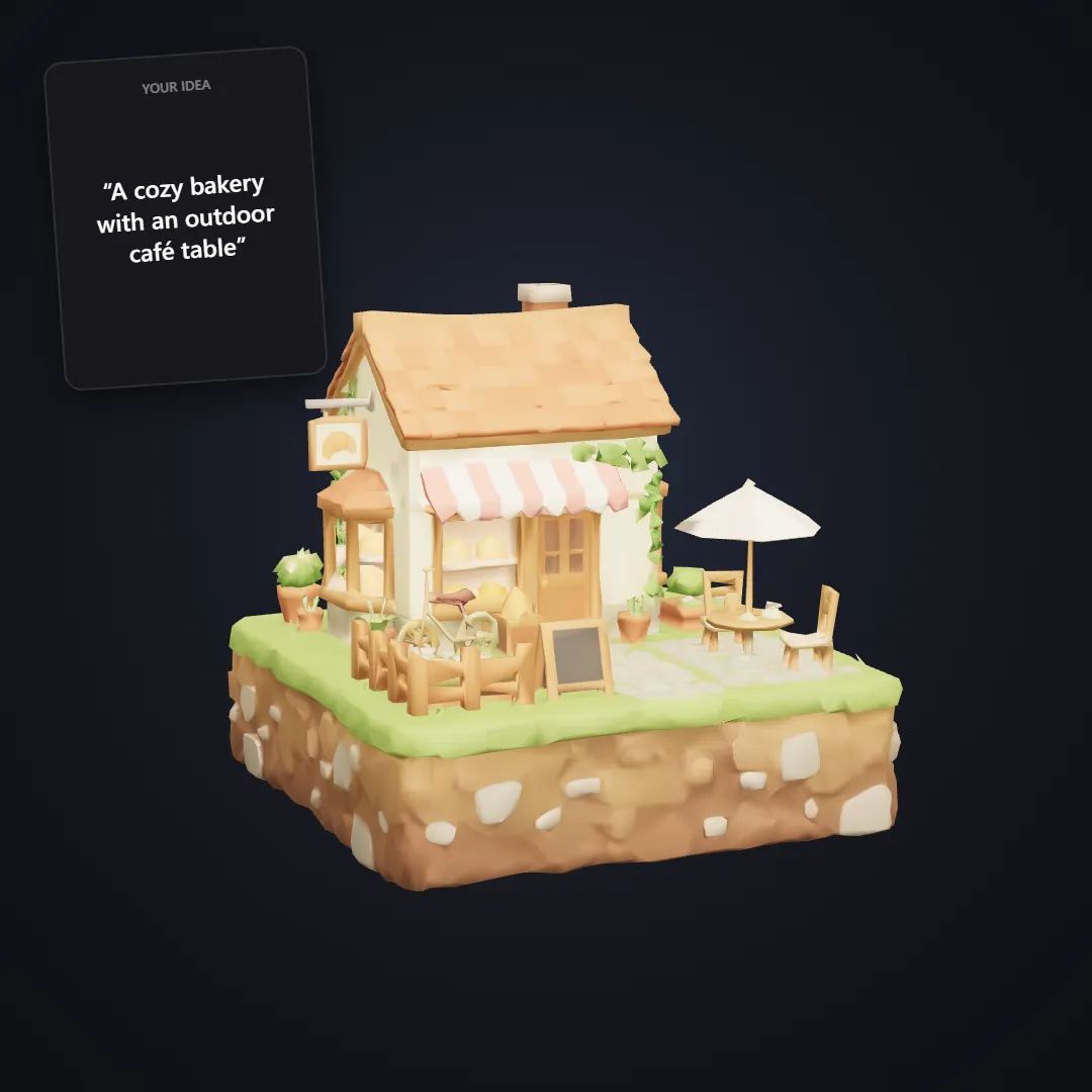Cozy bakery diorama