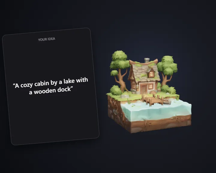 Isometric Diorama: Describe a tiny world and get a 3D isometric diorama