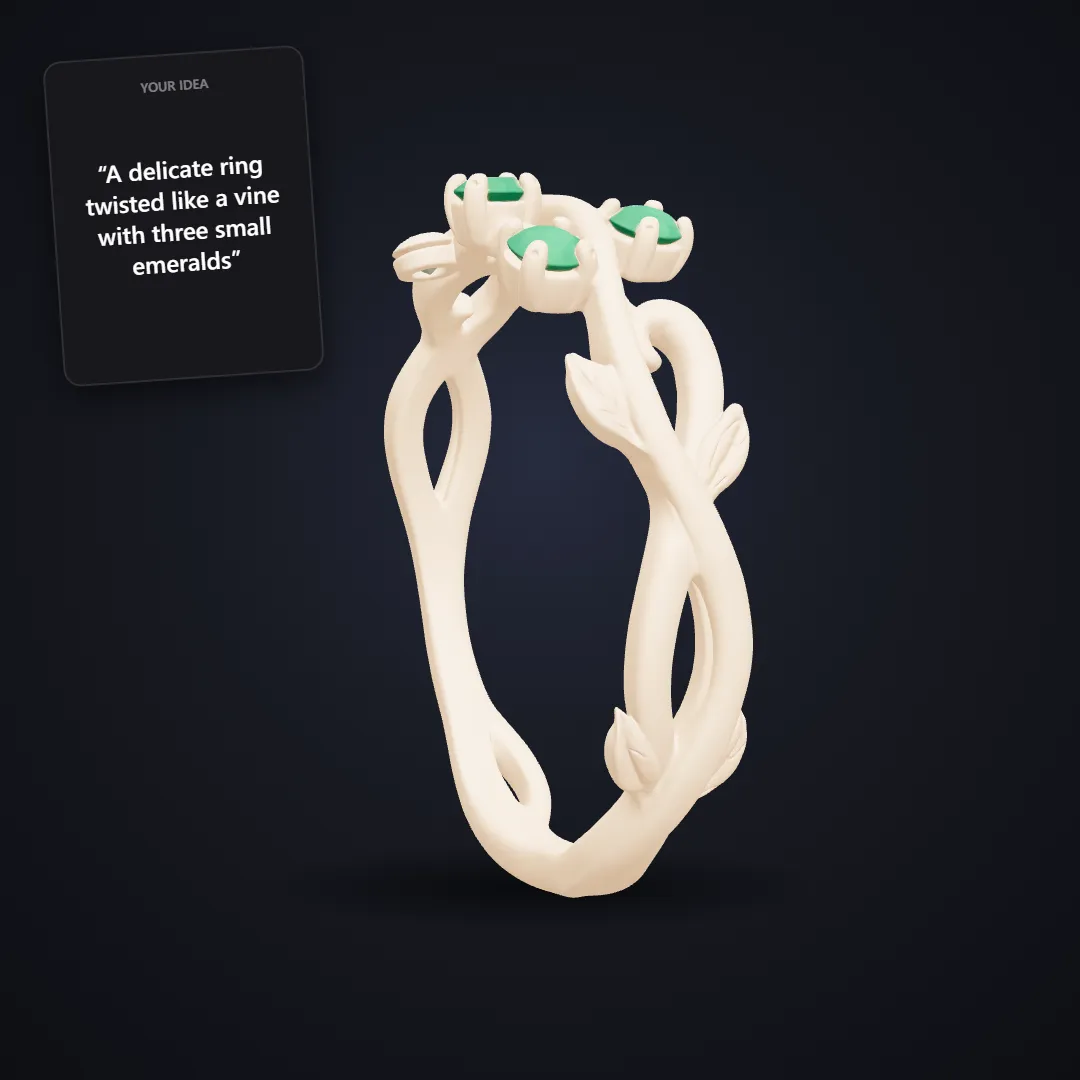 Rose gold vine ring