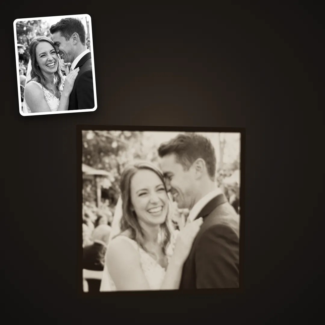 Wedding photo lithophane