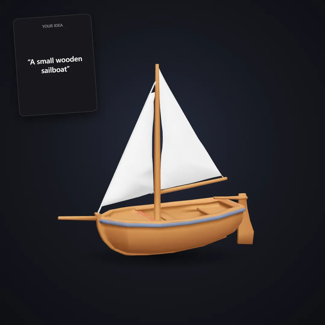 Low-poly sailboat