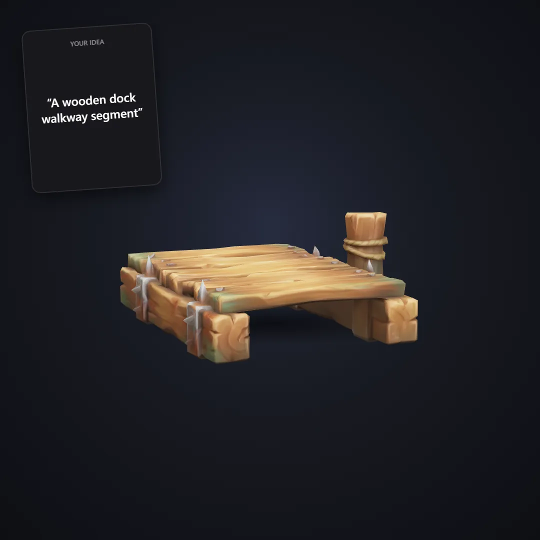 Modular wooden dock segment