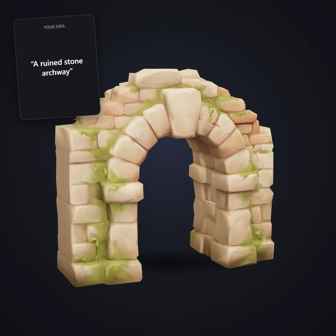 Modular ruined archway