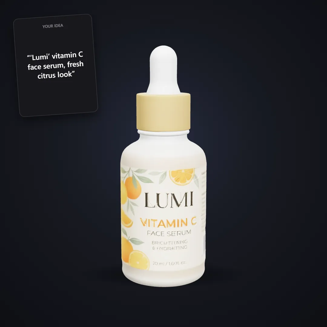 Face serum bottle mockup