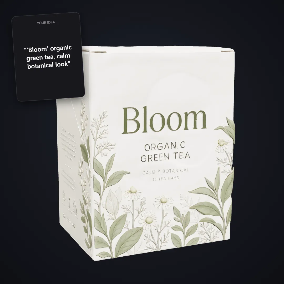 3D Packaging Mockup: example result