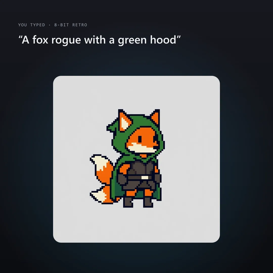 8-bit fox rogue sprite
