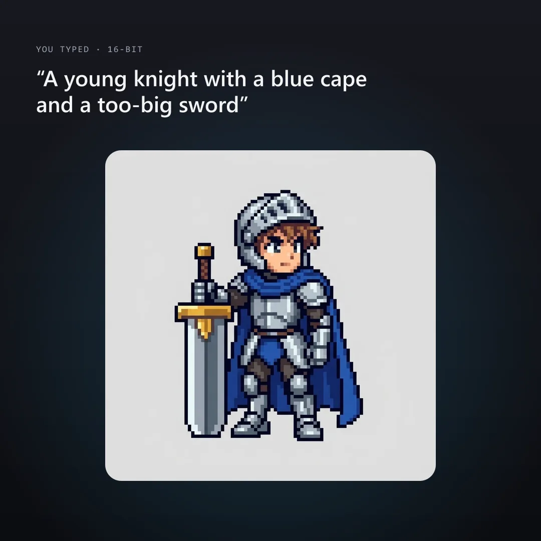 Pixel Art Sprite: example result
