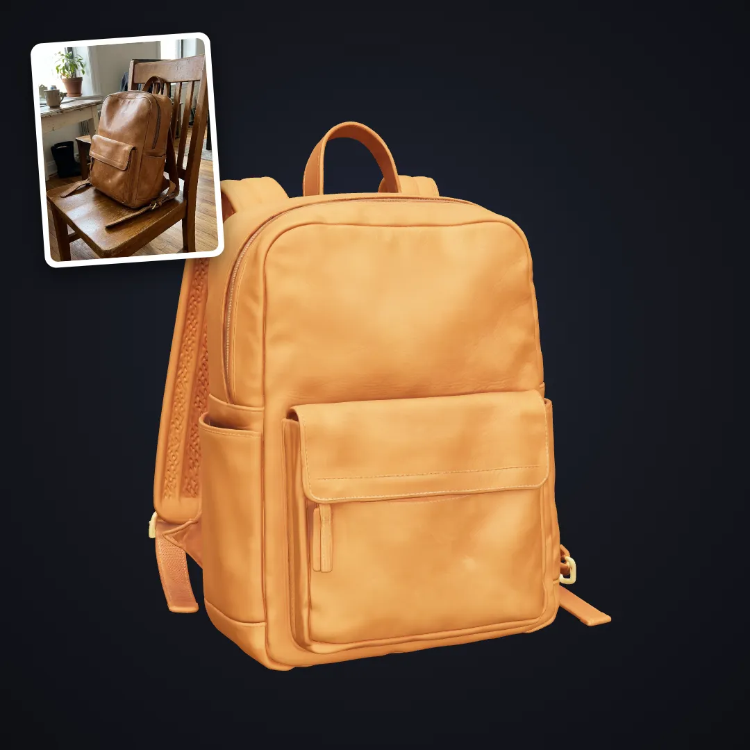 Leather backpack photo to 3D model