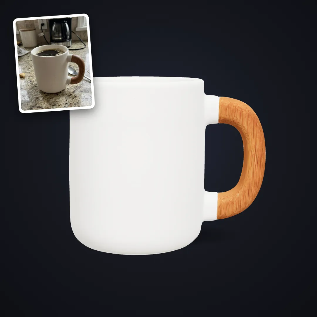 Product Photo to 3D: example result