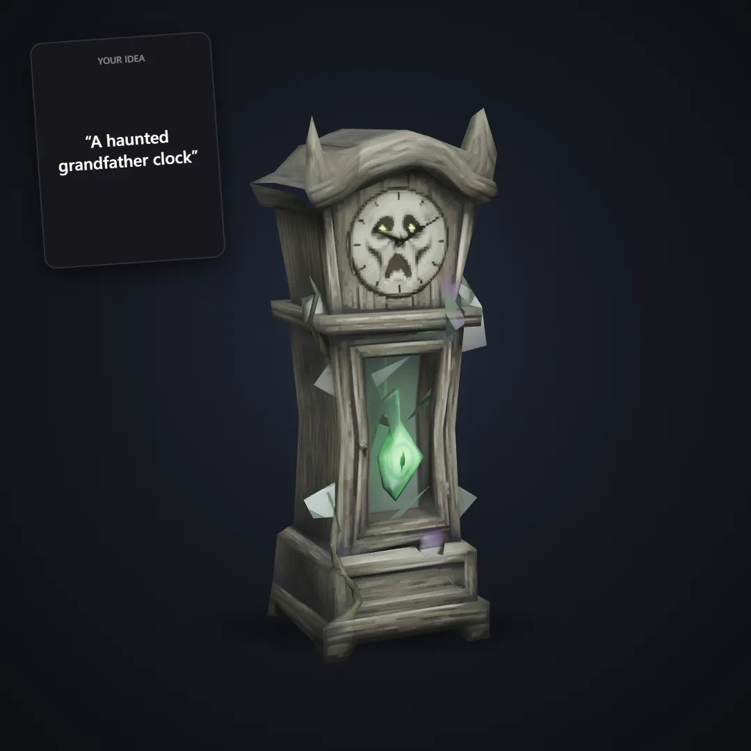 PS1-style grandfather clock