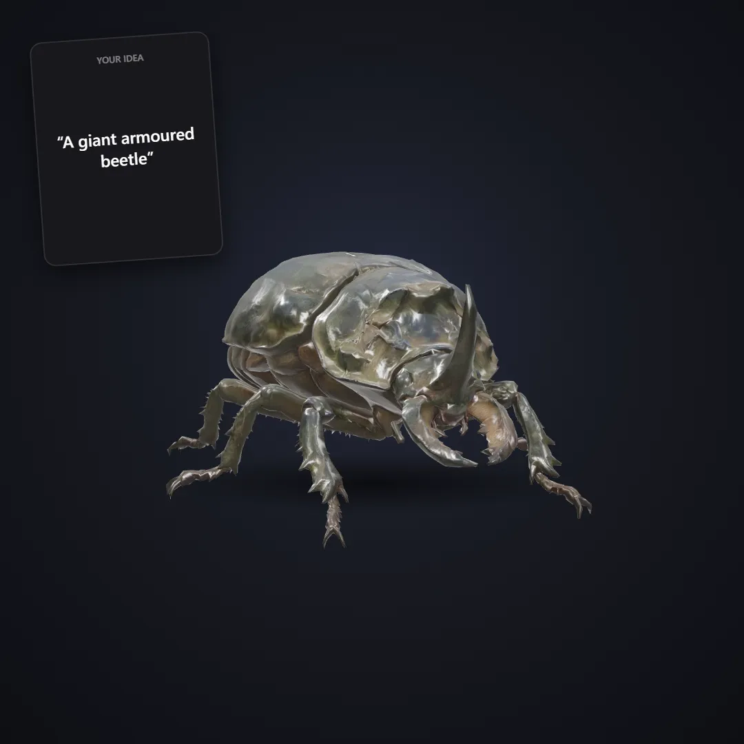 Realistic giant beetle
