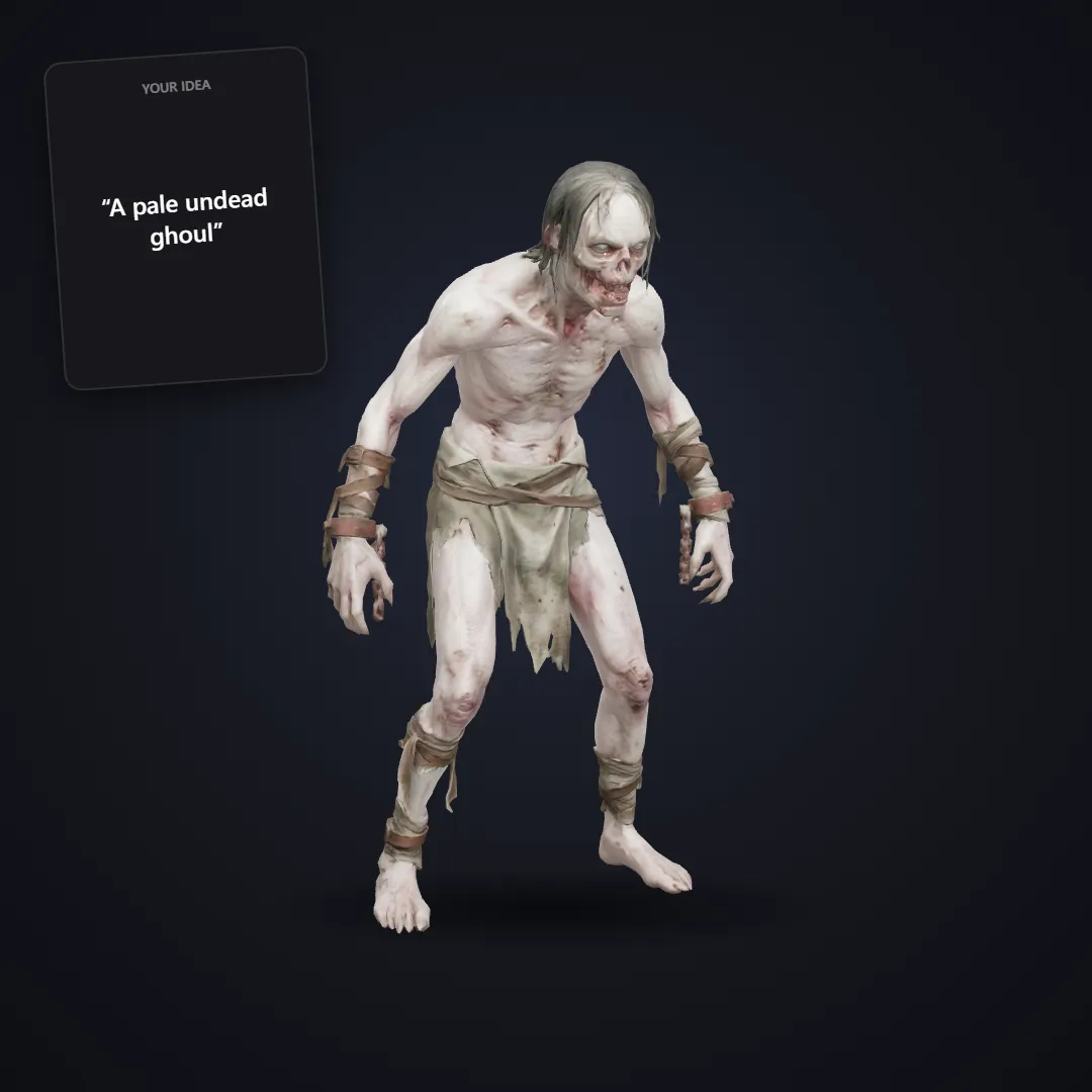 Realistic undead ghoul