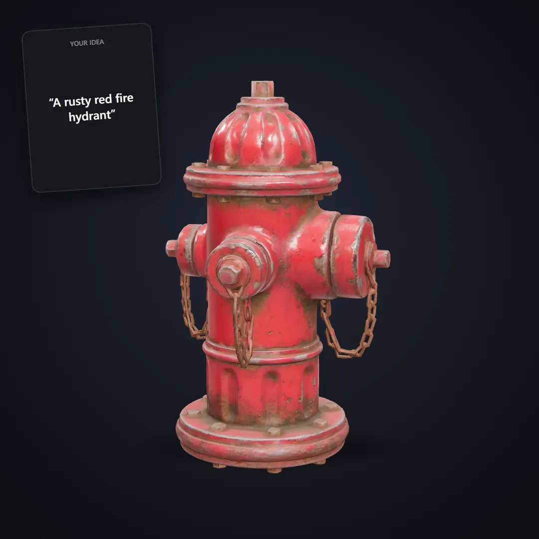 Realistic fire hydrant