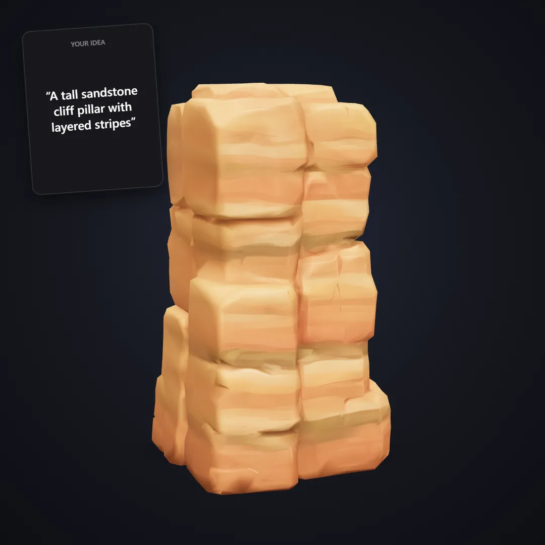 Sandstone cliff pillar