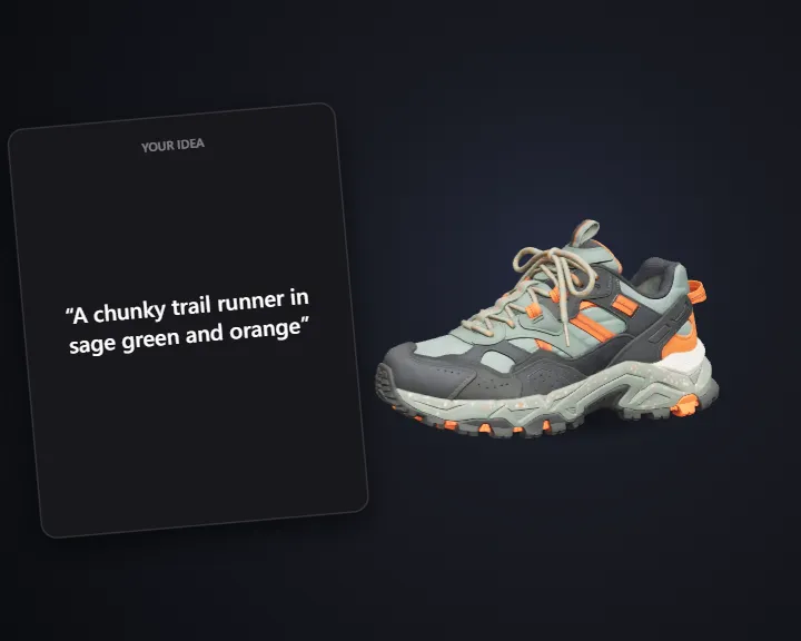 Sneaker Designer: Describe a sneaker and get a 3D shoe concept
