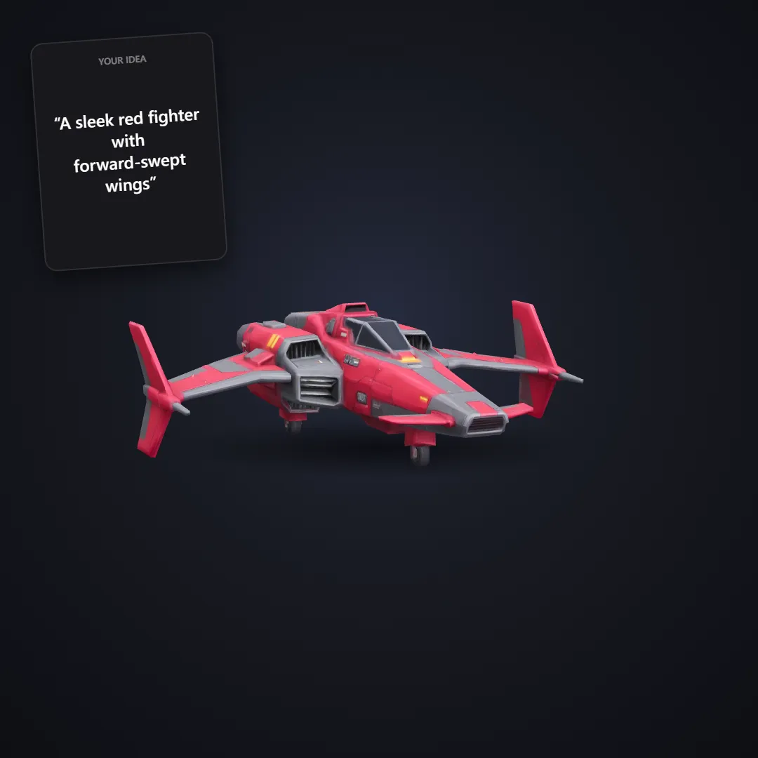 Red space fighter