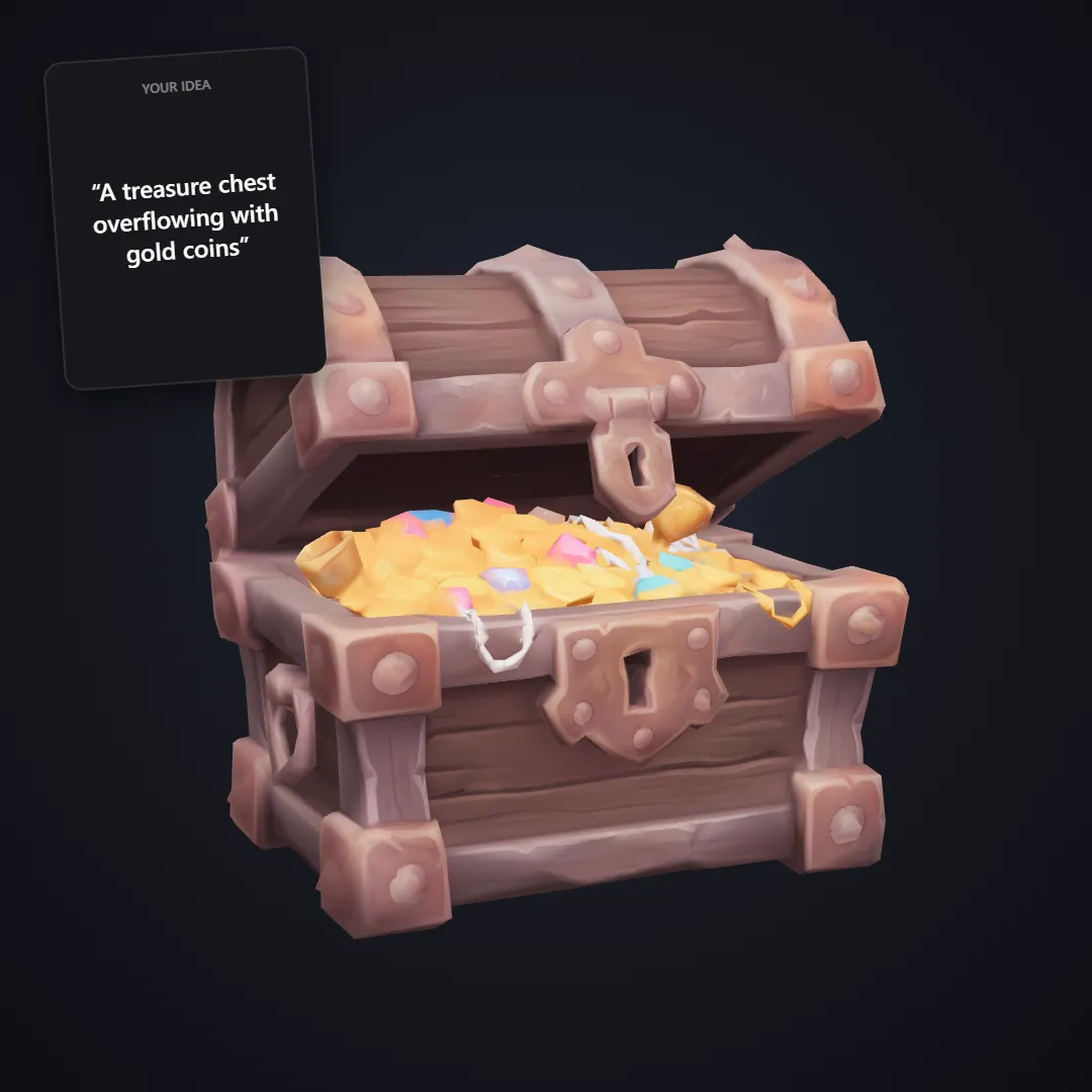 Hand-painted treasure chest