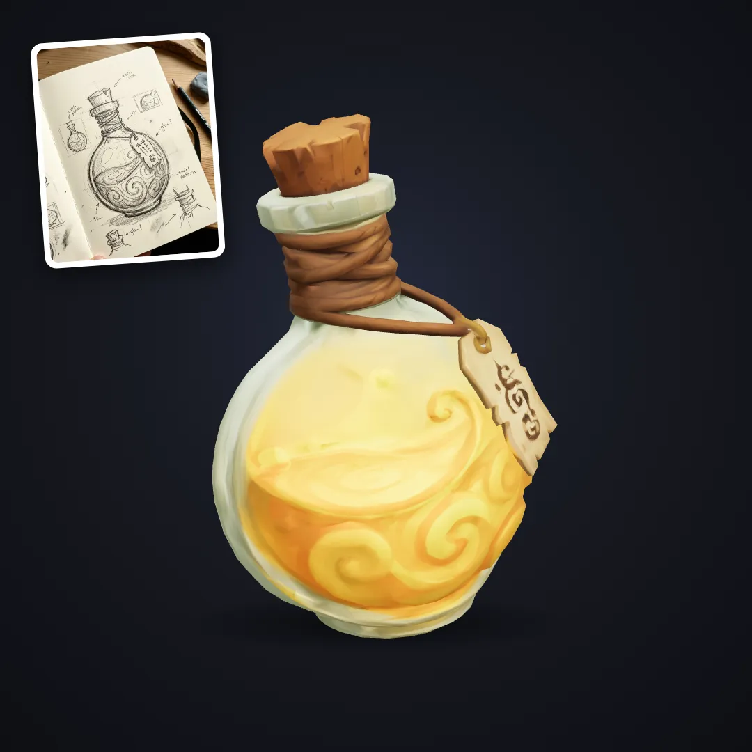 Stylized Hand-Painted Prop: example result