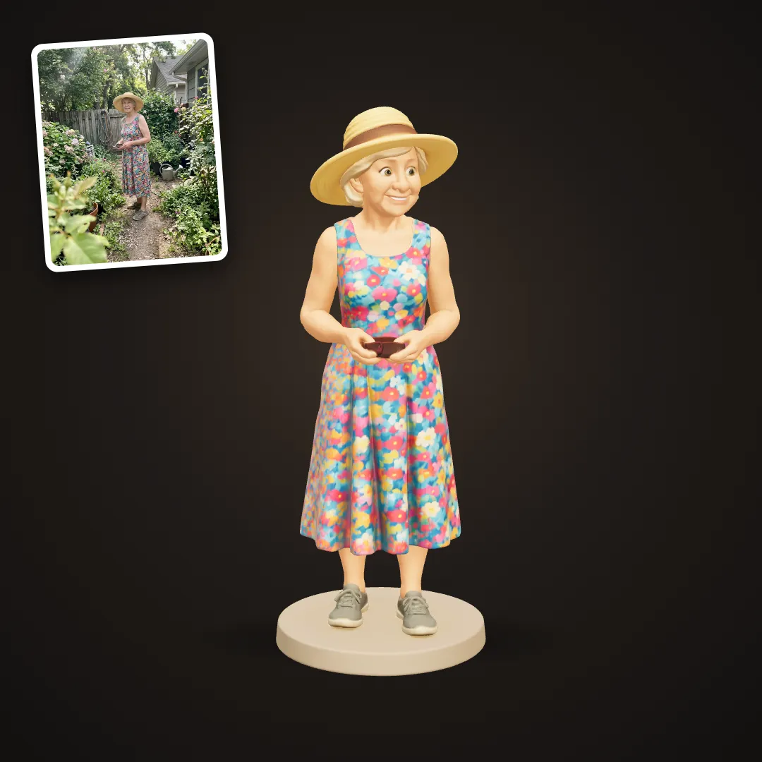 Gardener as a cartoon character